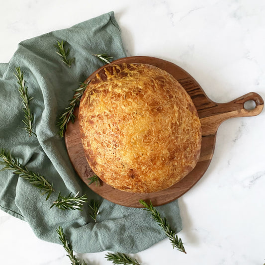 Easy Homemade Asiago Rosemary Artisan Bread