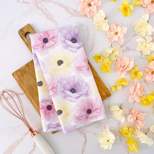 Pastel Floral Decorative Kitchen Towels