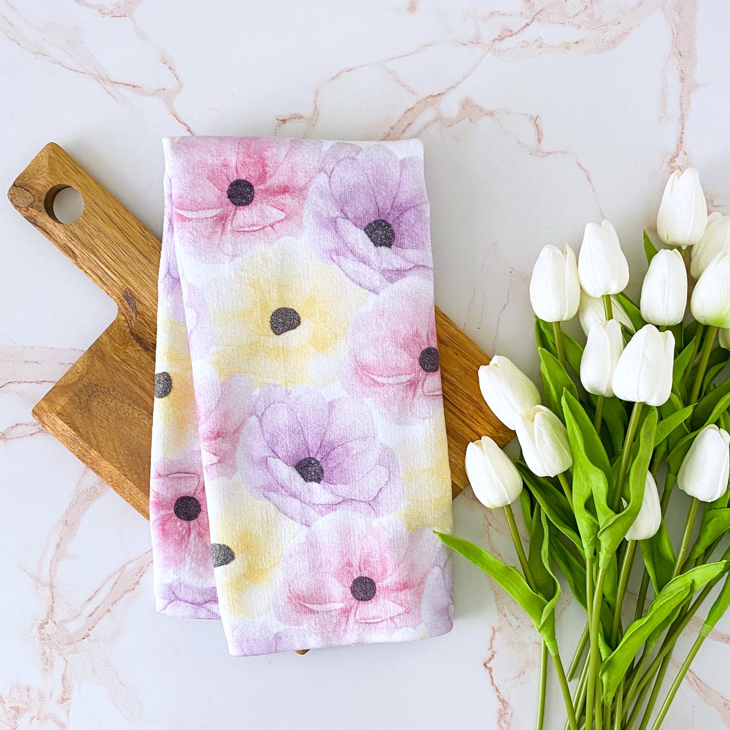 Pastel Floral Decorative Kitchen Towels