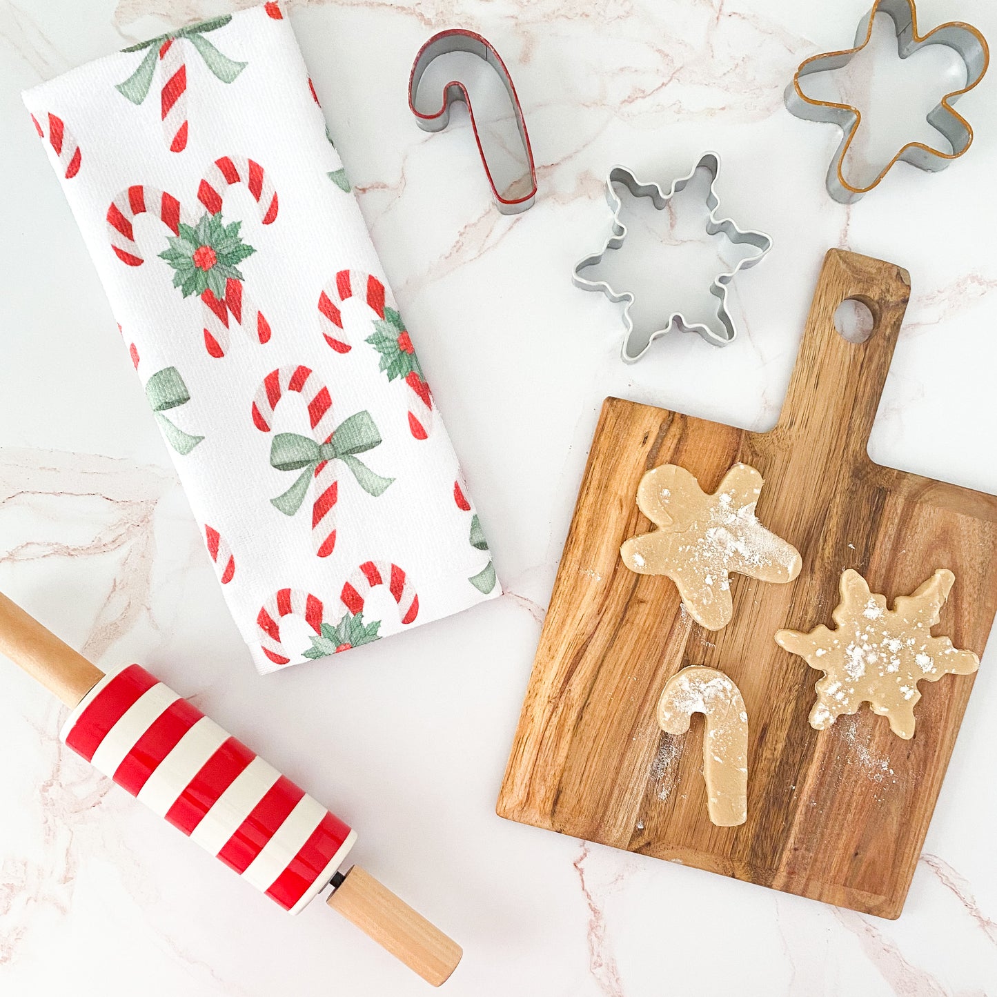 Candy Cane Christmas Hand Towel - Barely Blemished