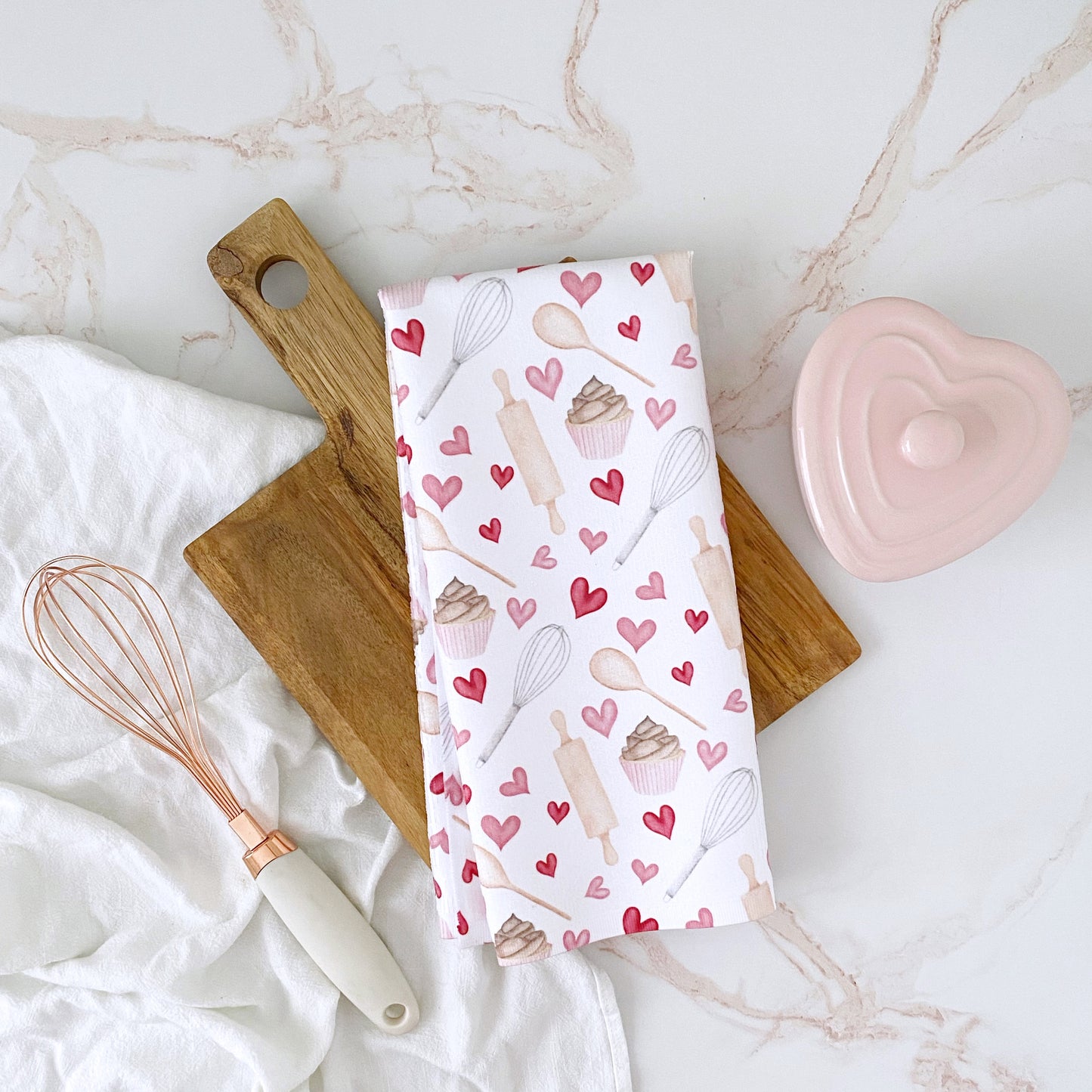 Valentine's Day Baking Kitchen Towel