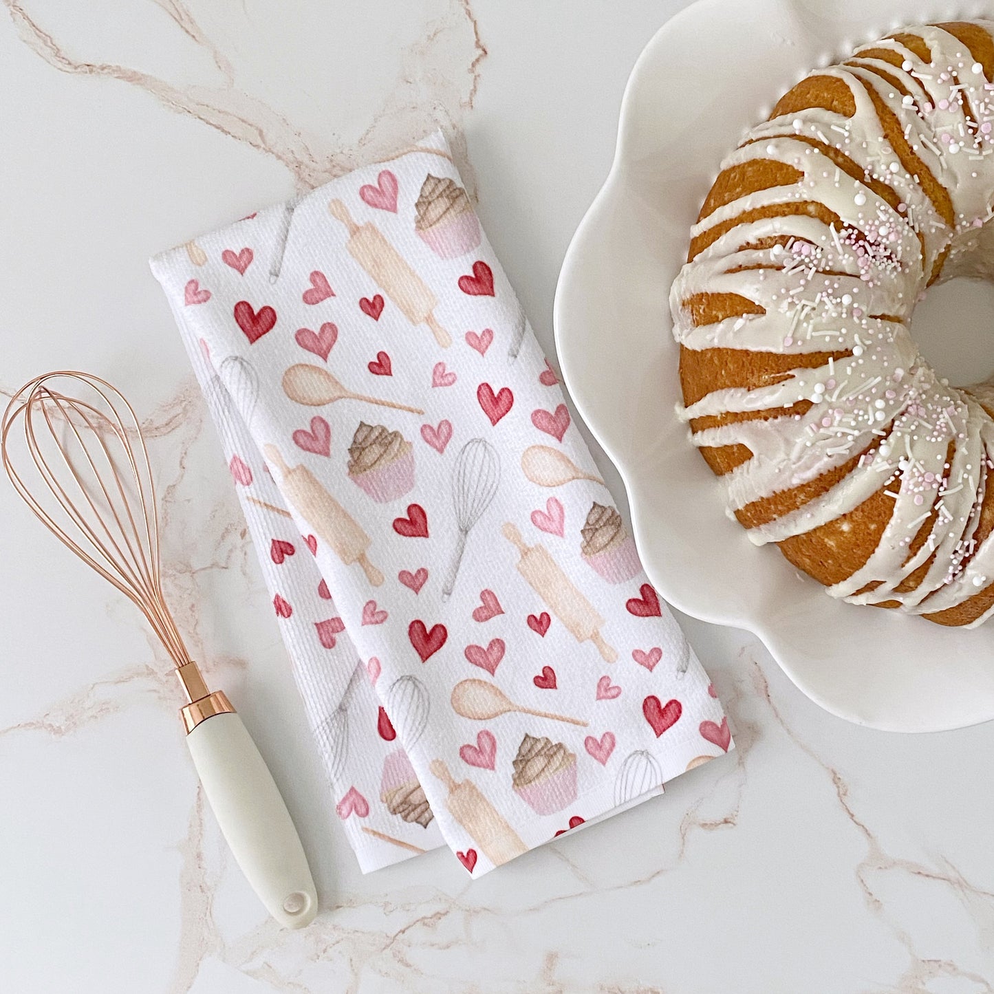 Valentine's Day Baking Kitchen Towel